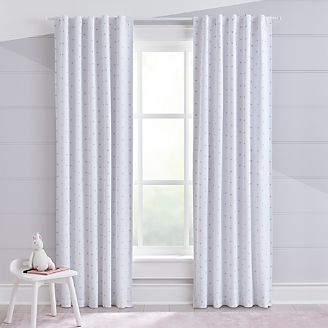 Kids Curtains Hardware Bedroom Nursery Crate And Barrel Pattern Play Pink Heart Blackout Curtain Panel
