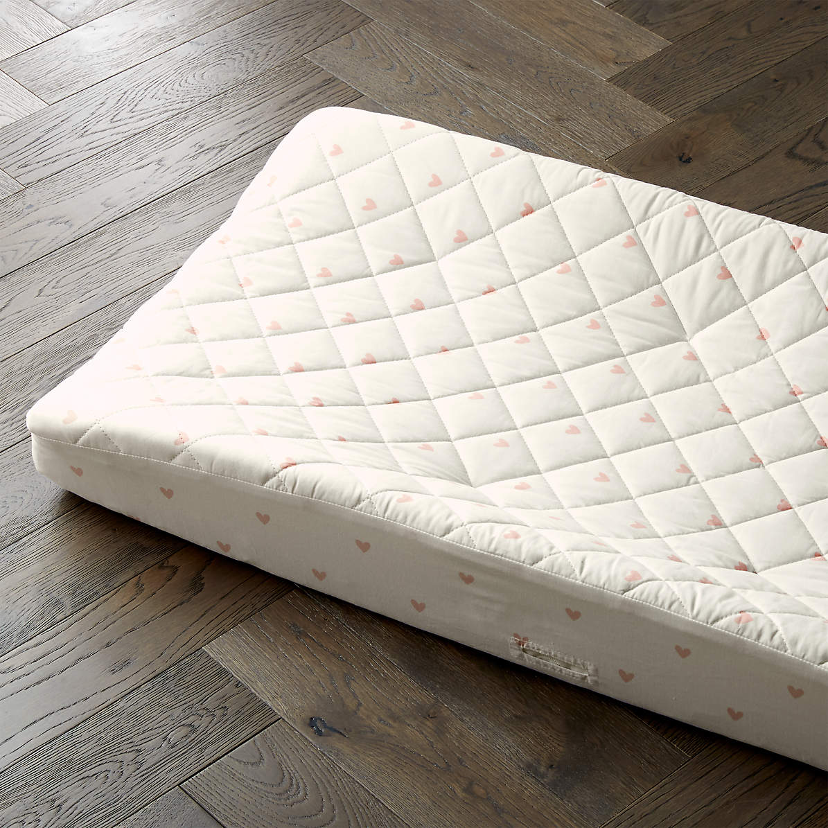 beige changing pad cover