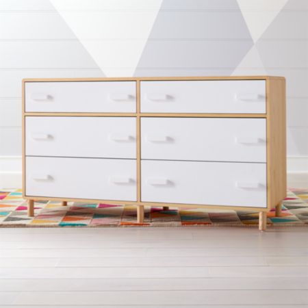 Kids Paxson Wide White Dresser Reviews Crate And Barrel Canada