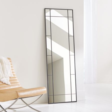 Payne Black Window Floor Mirror Reviews Crate And Barrel