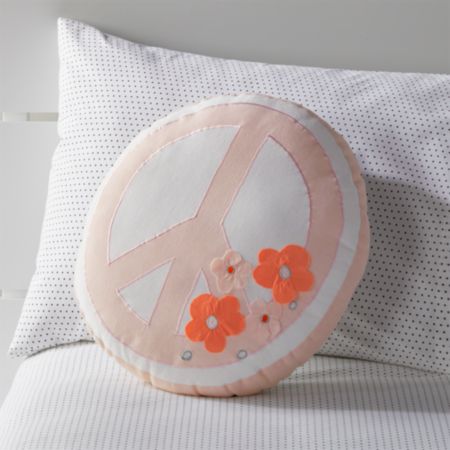 Peace Sign Throw Pillow Reviews Crate And Barrel