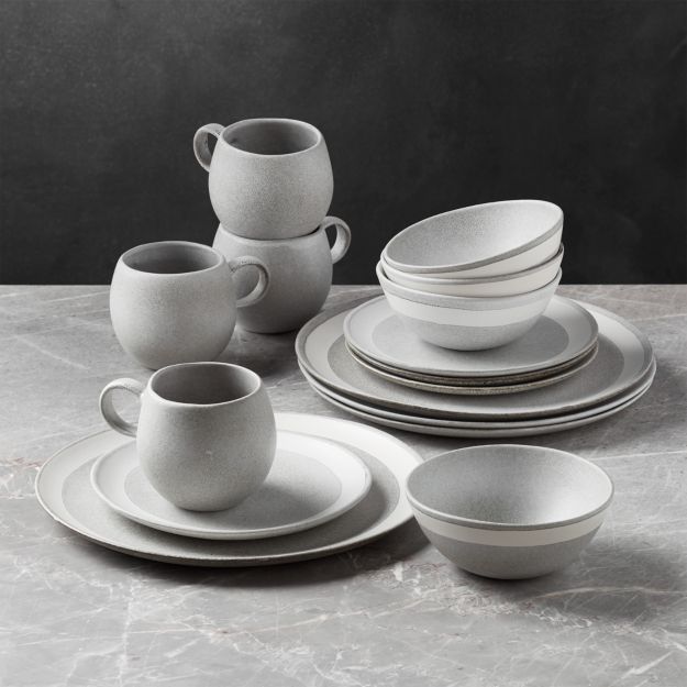 Pedra Artisan Dinnerware 16Piece Set + Reviews Crate and Barrel
