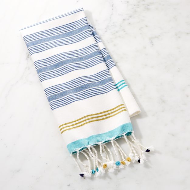 PedroStripeFringeDishTowelSHS19