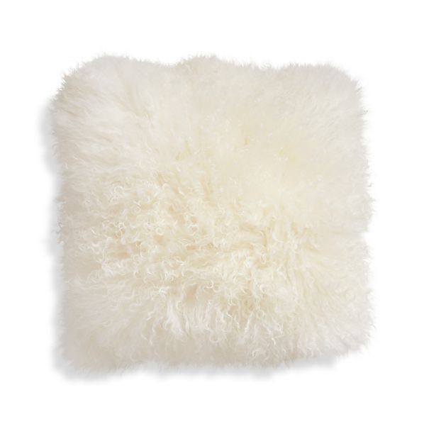 Pelliccia Mongolian Sheepskin Pillows Crate And Barrel