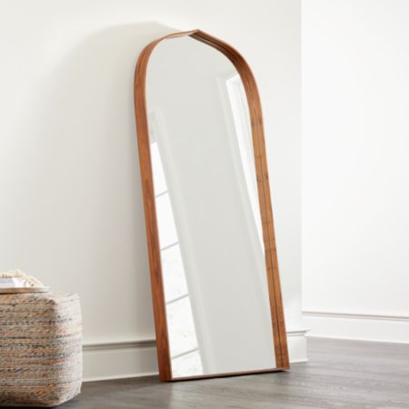 Penarth Walnut Floor Mirror Reviews Crate And Barrel