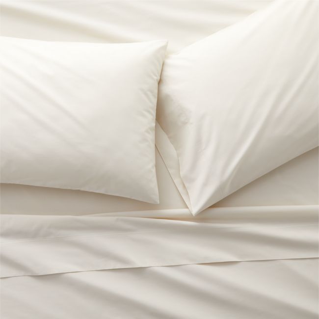 Online Designer Bedroom 400 Thread Count Percale Ivory Twin/Twin XL Sheet Set