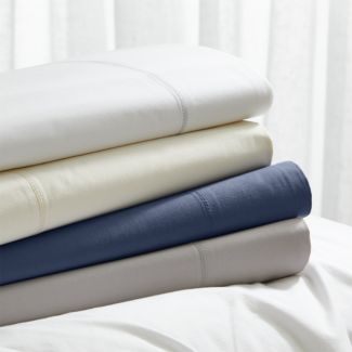 400 Thread Count Percale Dove Twin/Twin XL Sheet Set + Reviews | Crate ...