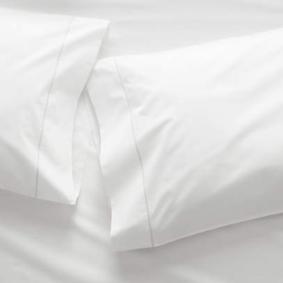 400 Thread Count Percale White Pillow 