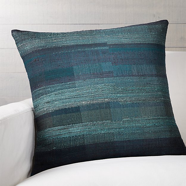 Navy Pillow with Feather-Down Insert Crate and Barrel