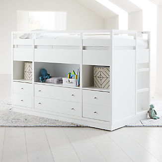 Kids Bunk Beds Loft Online Crate And Barrel Perry Twin White Captain S Bed
