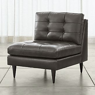 Armless Leather Chairs armless leather chairs | crate and barrel Armless Leather Chairs armless leather chairs | crate and barrel
