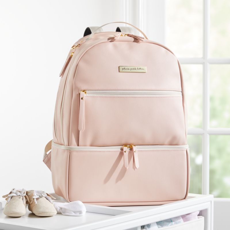 pink leather backpack