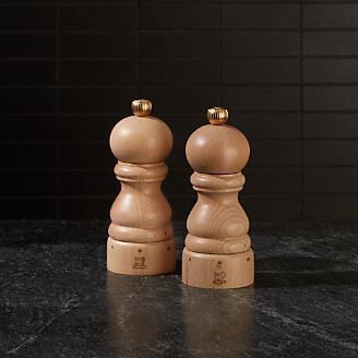 Salt And Pepper Shakerills Crate Barrel Peugeot Paris 4 5 Natural Salt And Pepper Mills