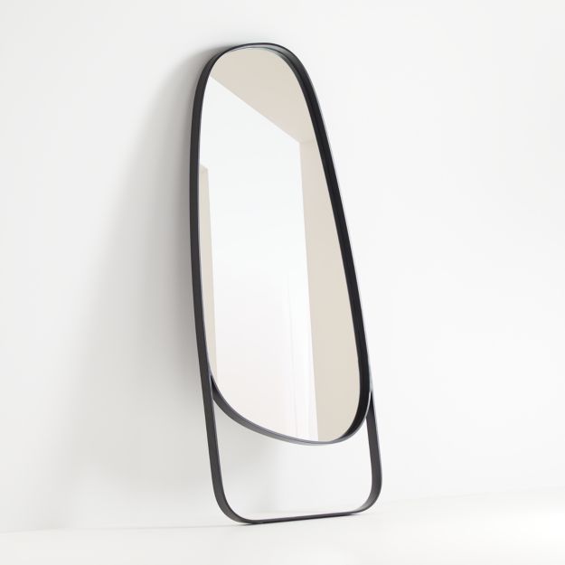 Peyton Asymmetrical Floor Mirror | Crate and Barrel