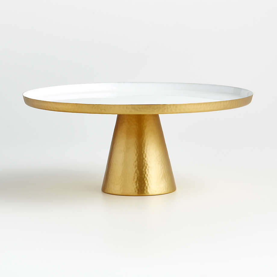 Pheline Hammered Brass Cake Stand