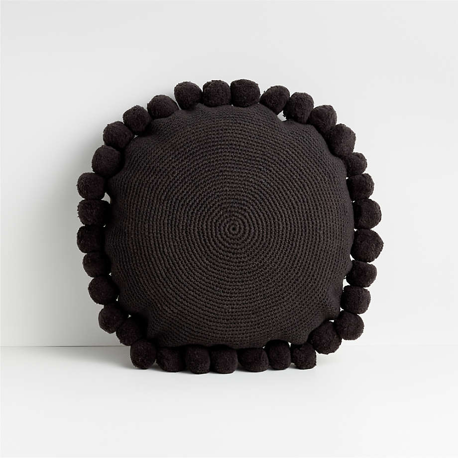 circle pom pom pillow