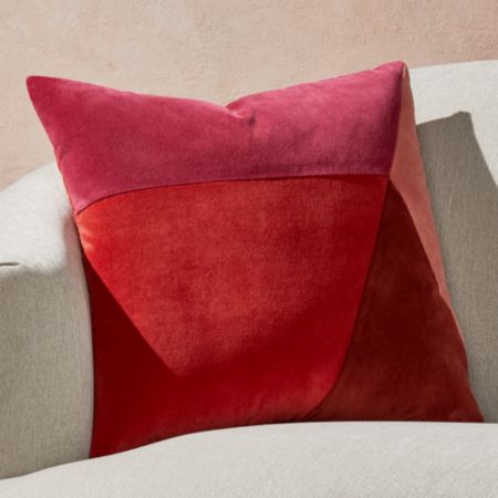 Pieced Warm Velvet Pillow 20 Crate And Barrel Canada