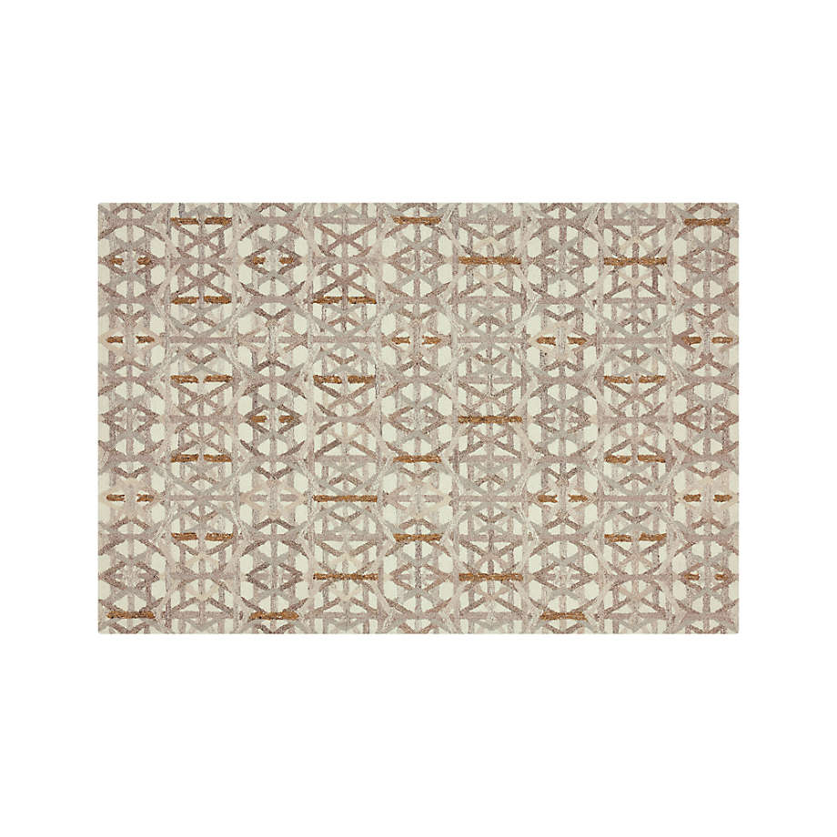 Pietro Dune Beige Geometric Rug 6x9 + Reviews Crate and Barrel Canada