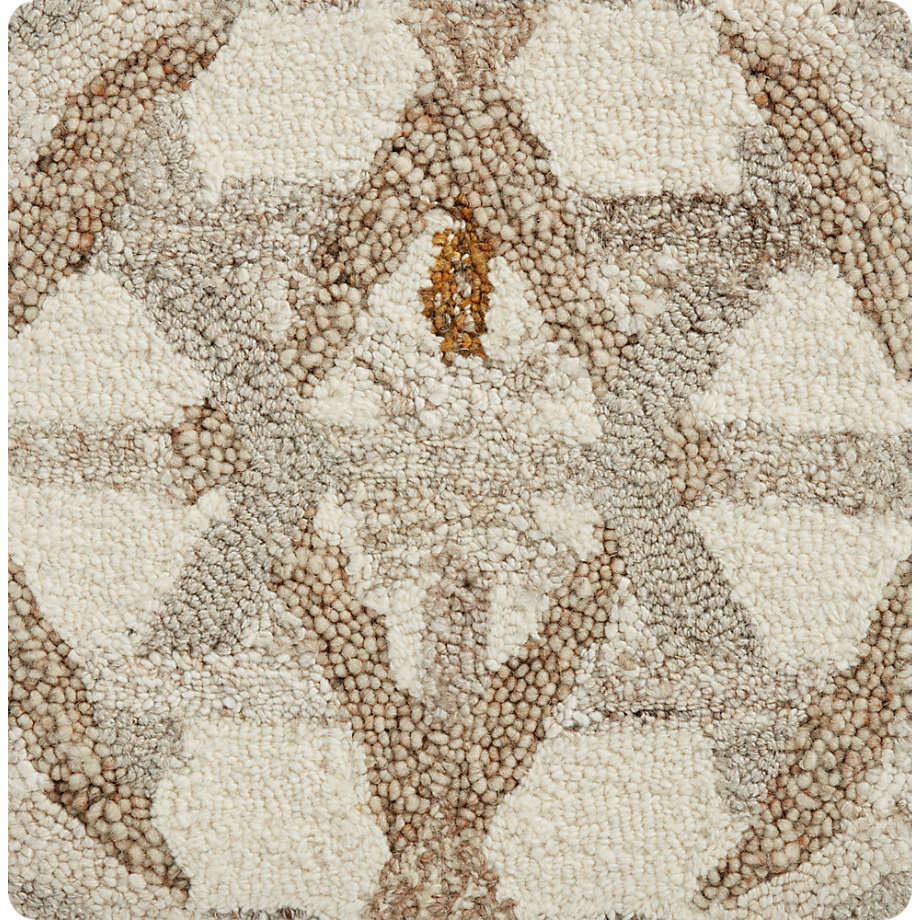 Pietro Dune Beige Geometric Rug Swatch 12x12 + Reviews Crate and Barrel