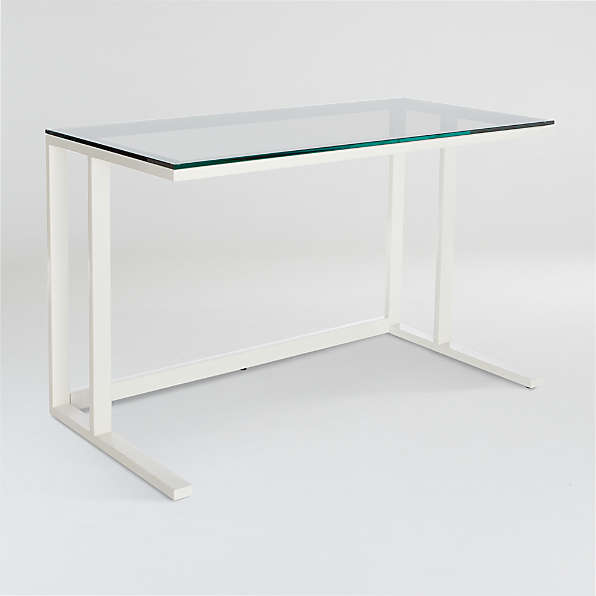 glass topped desk