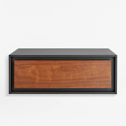 Pilsen Walnut Floating Nightstand Crate And Barrel Canada