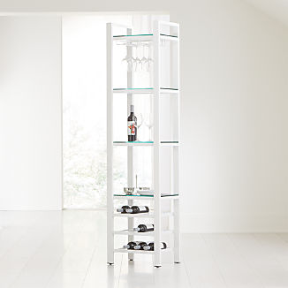 Wine Cabinets Crate And Barrel Pilsen Salt Modular Wine Tower