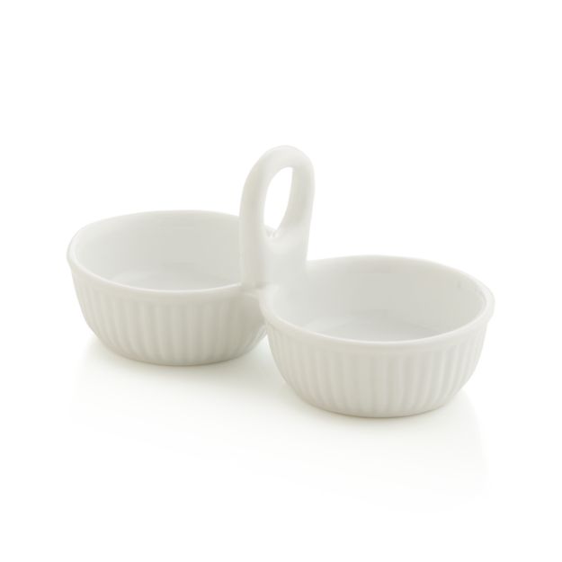 Pinch & Dash Mini Double Ramekin | Crate and Barrel