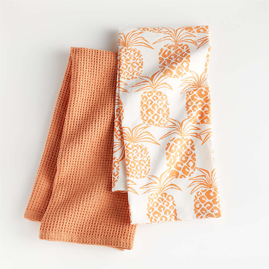 Pineapple Dish Towels Set Of 2 Crate And Barrel Canada