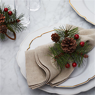 Snowflake Assorted Fabric Coasters Set of 6 | Crate and Barrel