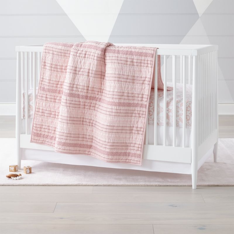pink crib quilt