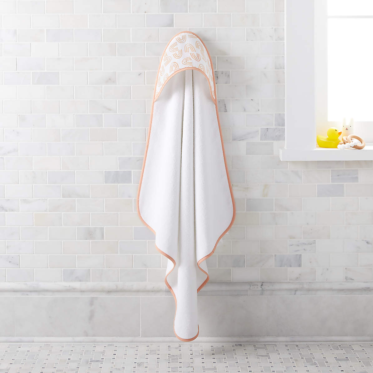 rainbow baby towel