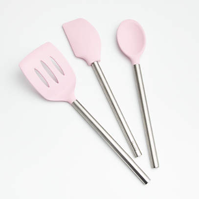 pink spatulas cooking utensils