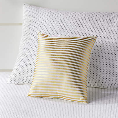 Gold Pinstripe Throw Pillow Crate And Barrel