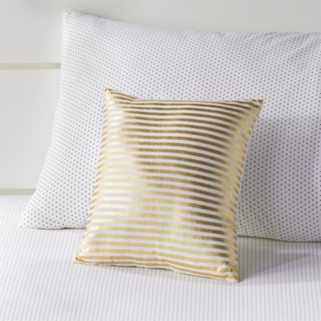 Gold Pinstripe Throw Pillow Crate And Barrel