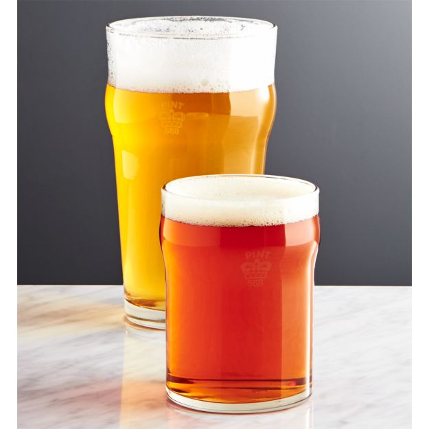 Half Pint Glass Tumbler with Crown Crate and Barrel