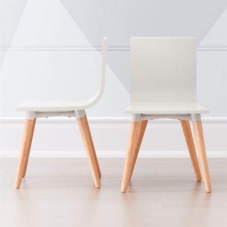 Pint Sized White Toddler Chair Set Of 2 Reviews Crate And Barrel