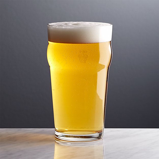 pint glass tumbler with