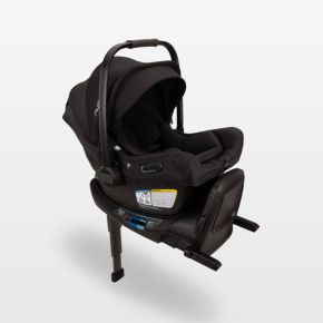 Image of Nuna PIPA ™ aire rx Caviar Reclining Infant Car Seat + PIPA RELX Base
