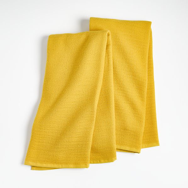 yellow dish cloth