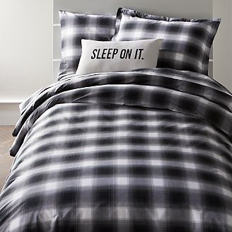 Childrens Bedding Crate And Barrel Organic Black Plaid Bedding Kids