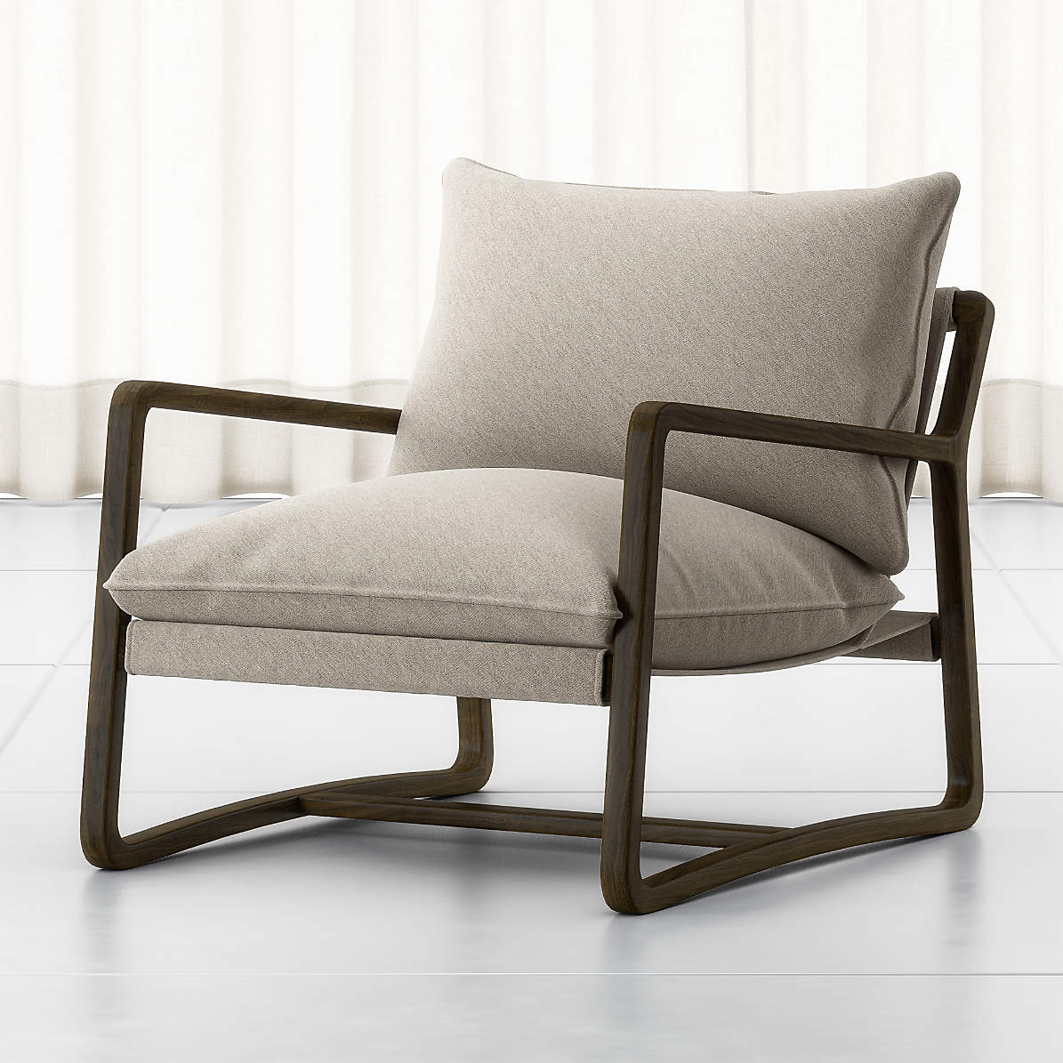 polly ivory accent chair  crate and barrel canada