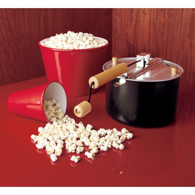 Stovetop Black Popcorn Popper Crate and Barrel