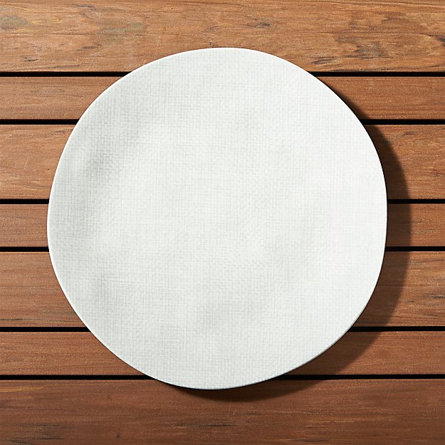 Porto Light Grey Dinner Plate Crate and Barrel