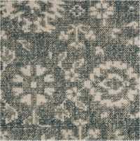 Positano Performance Traditional Grey Handknotted Rug Swatch 12"x18"