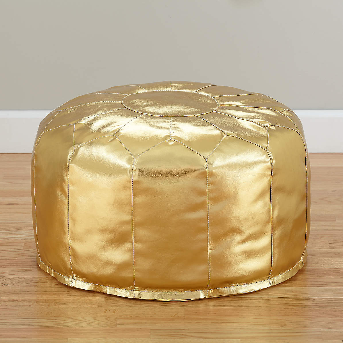 Faux Leather Gold Pouf Reviews Crate And Barrel This tutorial includes a video, written directions, and photos. usd