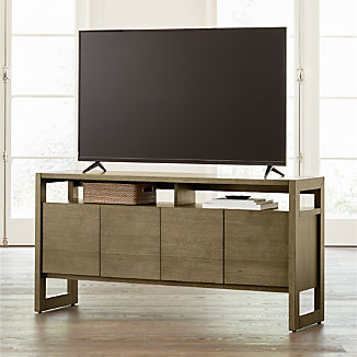 Tv Stands Media Consoles Cabinets Crate And Barrel Prescott 60 Media Console