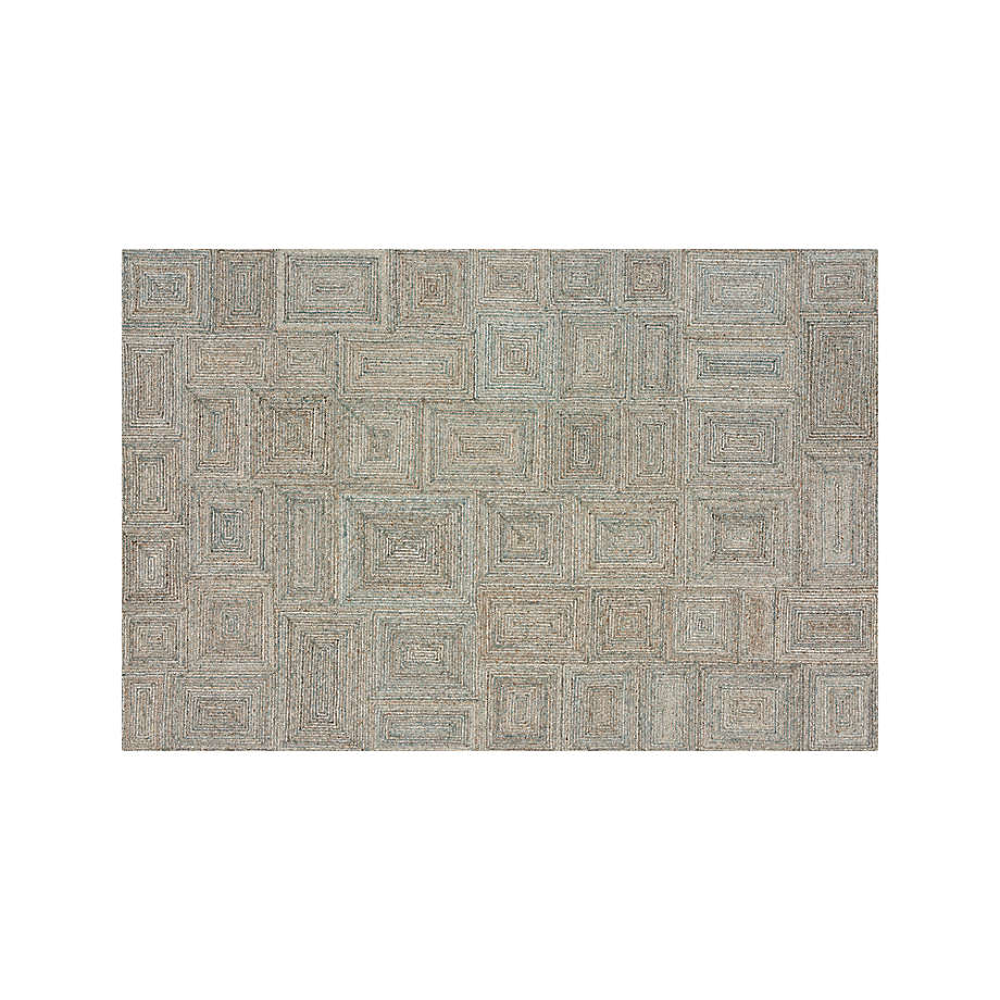 Presley 6x9 Ivory Geometric Rug + Reviews Crate and Barrel