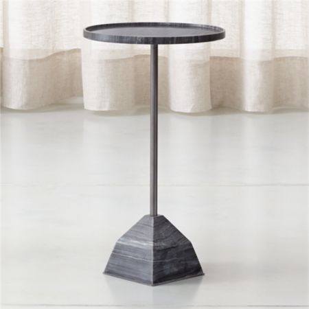 Prost Medium Marble Drink Table Reviews Crate And Barrel