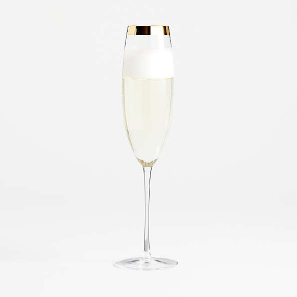 patterned champagne glasses