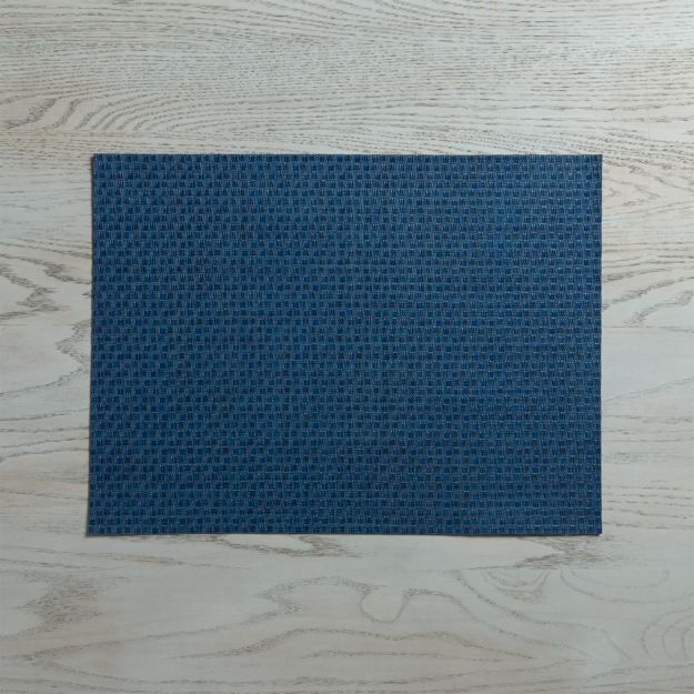 Chilewich Purl Blue Vinyl Placemat + Reviews Crate and Barrel